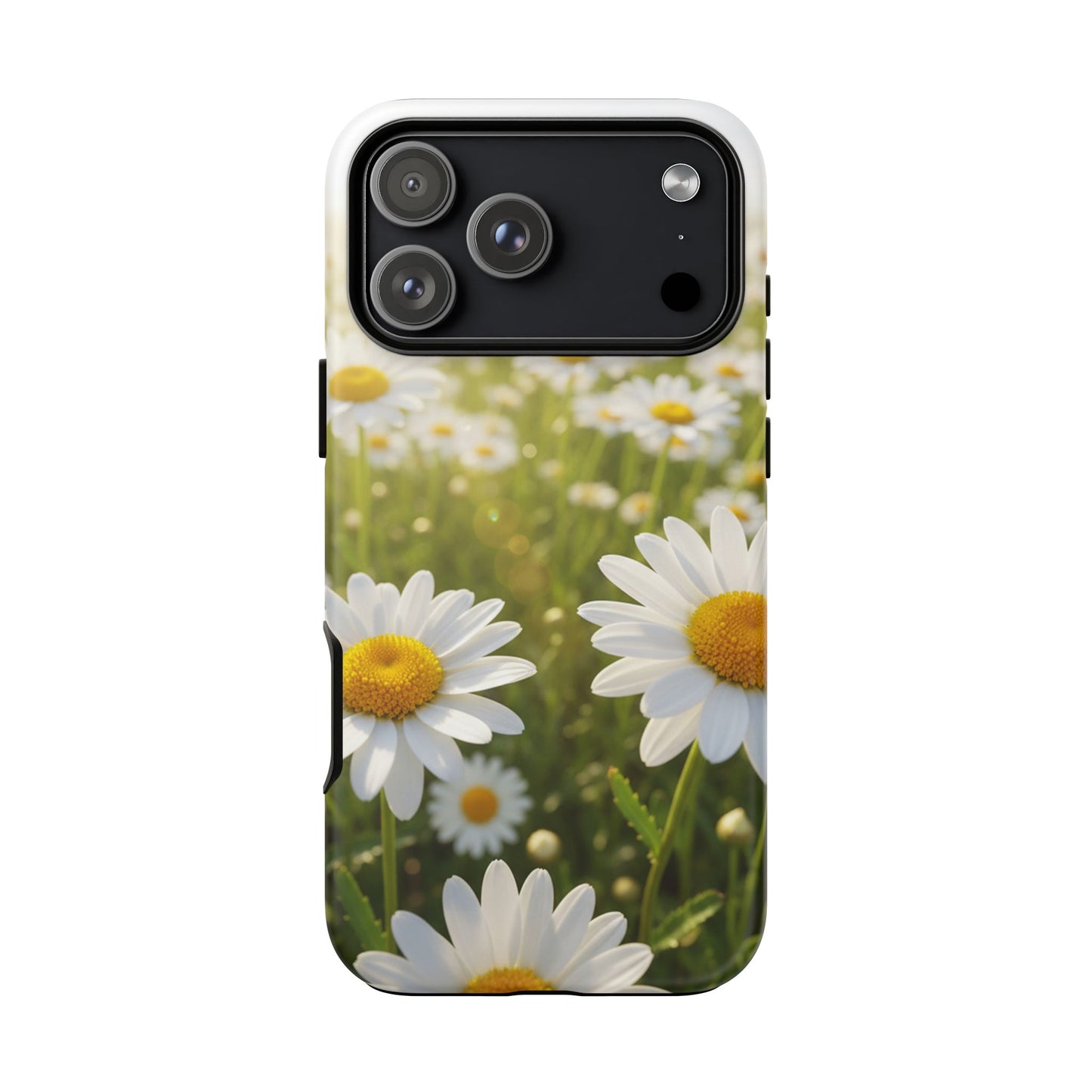 Daisy Phone Case – Floral Spring Field Tough Protective Case (iPhone, Samsung, Pixel)