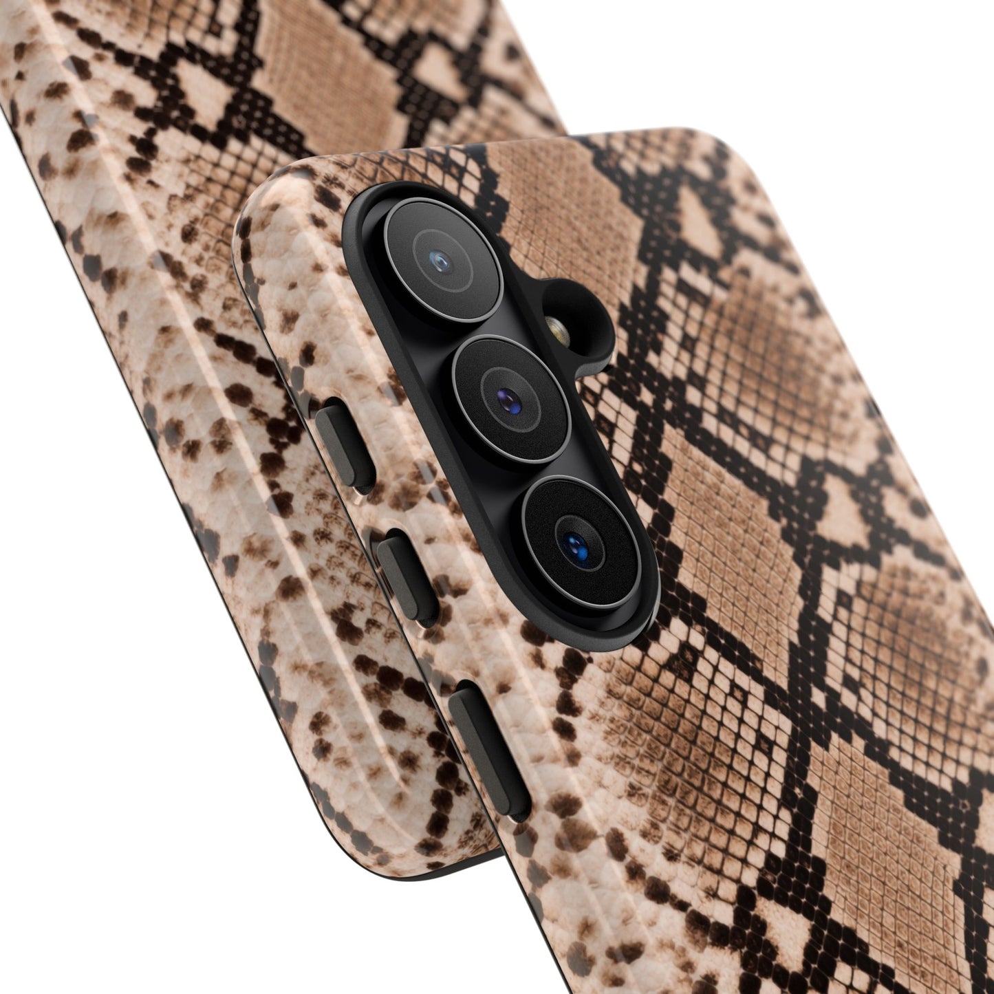 Snake Print Phone Case – Brown Python Pattern Slim Protective Cover for Iphone, Samsung Galaxy and Pixel