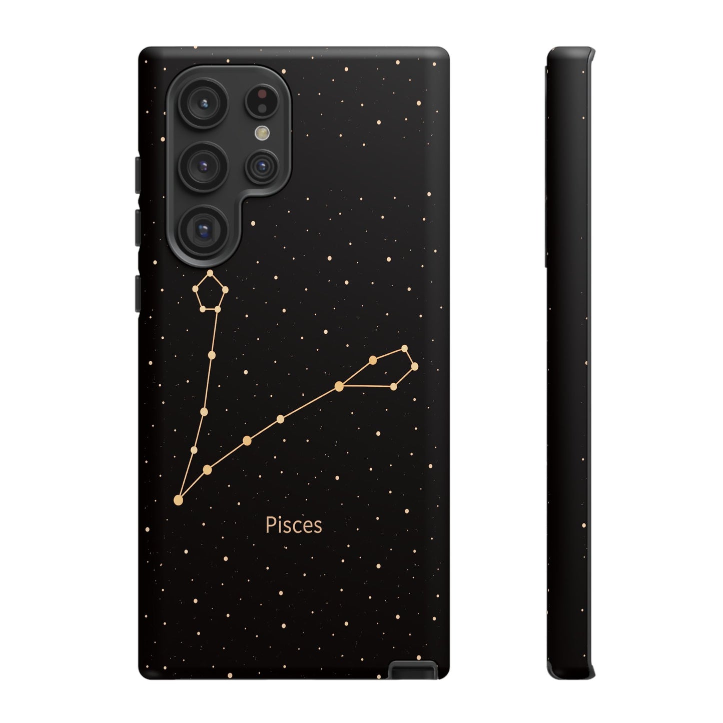 Pisces Zodiac Constellation Phone Case – Luxe Gold Celestial Cover
