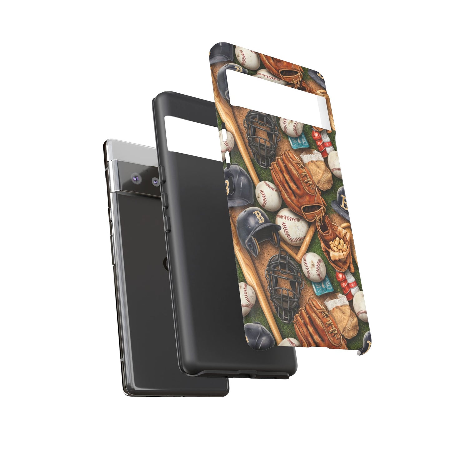Baseball Gear Collage Phone Case – Vintage Baseball Equipment Sports Tough Case