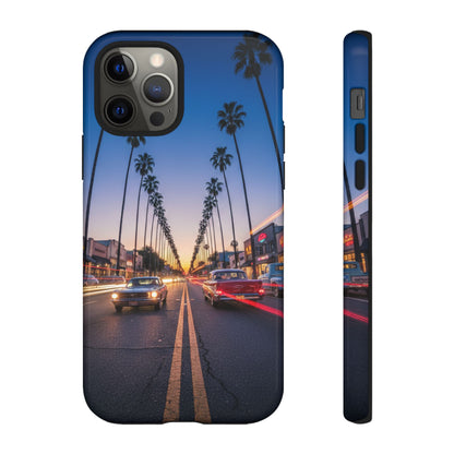 LA Sunset Boulevard Phone Case | Palm Tree Sunset Aesthetic | City Night Tough Case