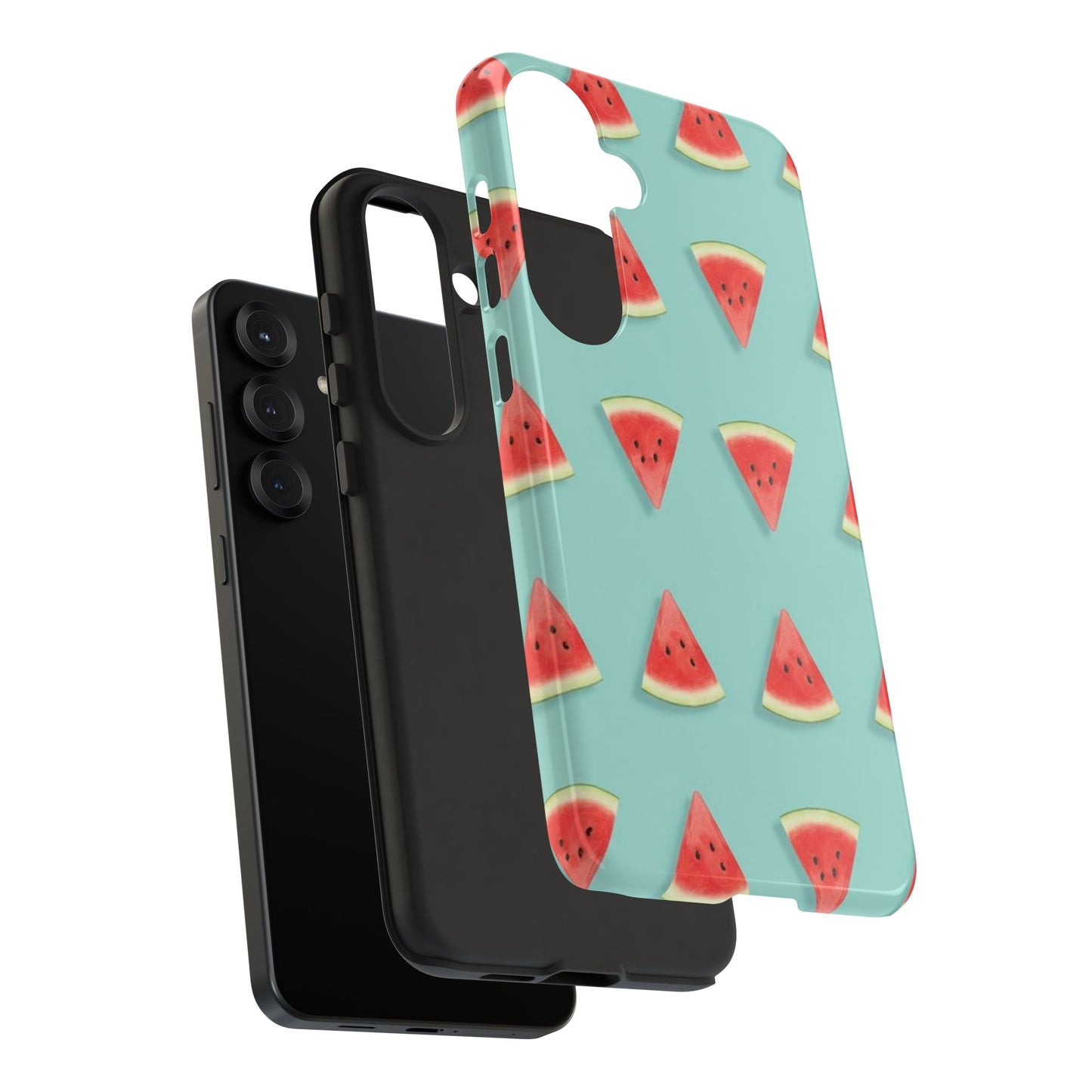 Watermelon Phone Case – Pastel Blue Summer Fruit Tough Case (iPhone, Samsung, Pixel)