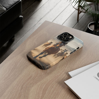 Running Horses Phone Case – Wild Mustang Herd Tough Case (iPhone, Samsung, Pixel)