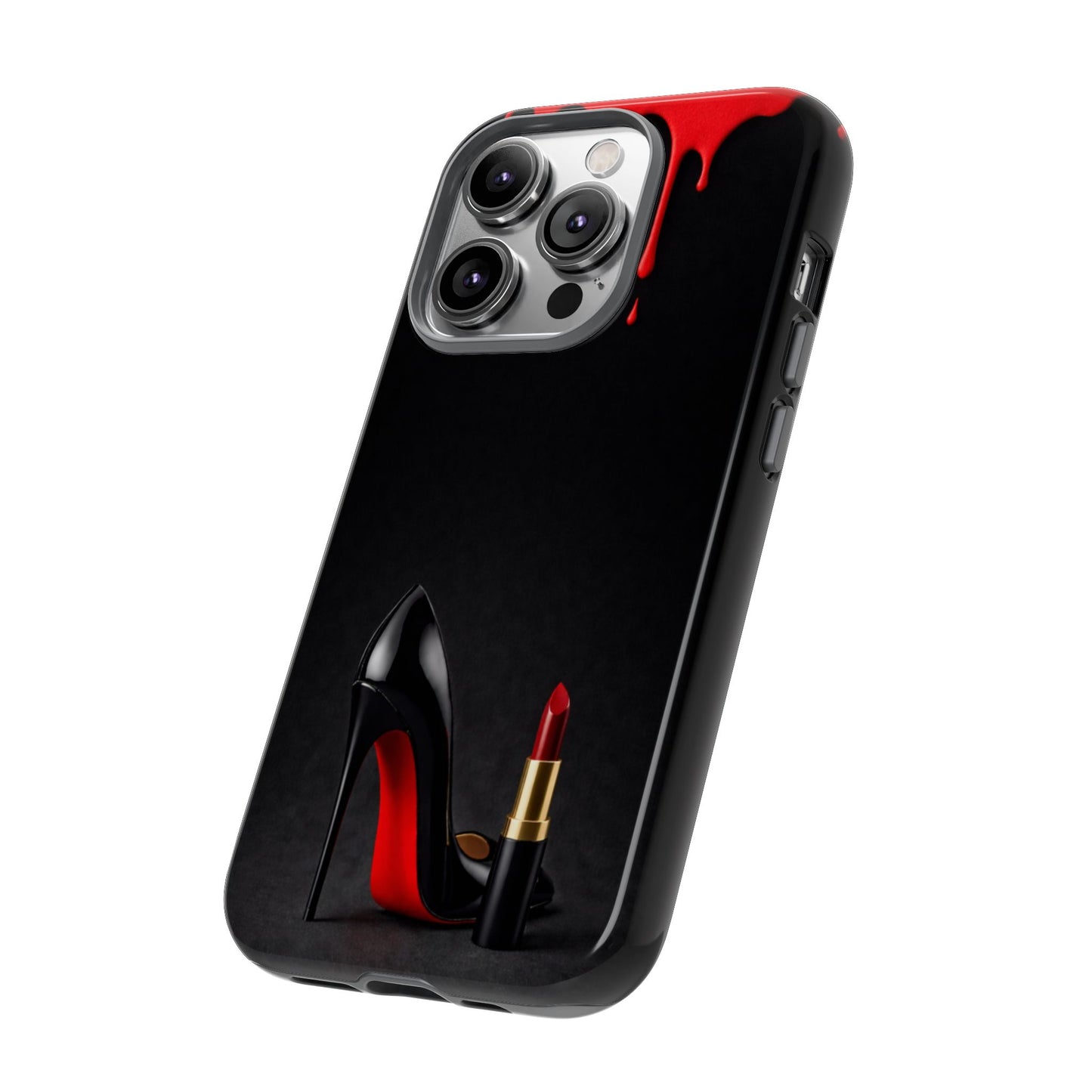 Dark Feminine Red Drip Phone Case – Gothic Glam Tough Cover