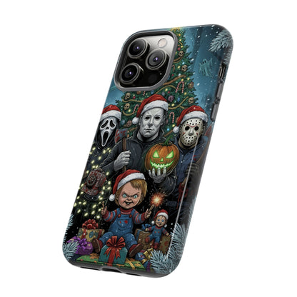 Christmas Horror Phone Case – Festive Slasher Collage Tough Case (iPhone, Samsung, Pixel)