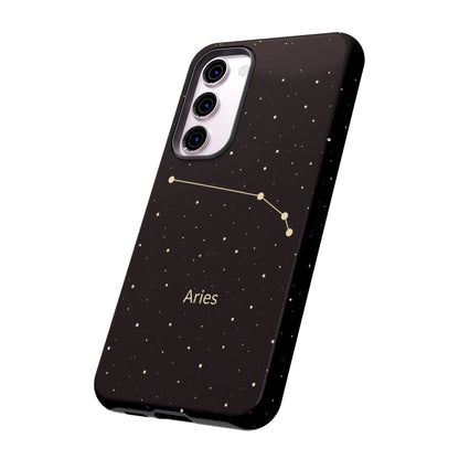 Aries Zodiac Constellation Phone Case – Luxe Gold Celestial Cover