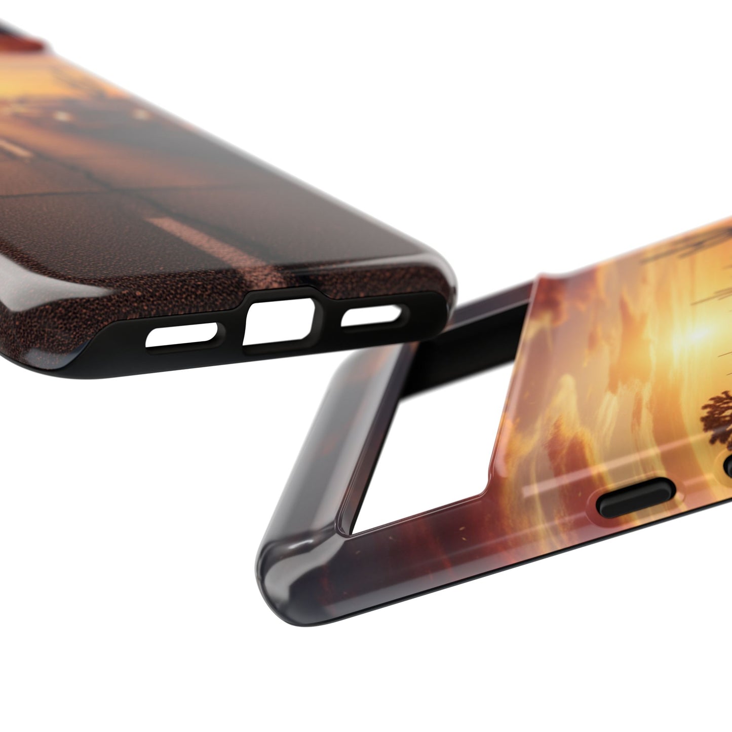 Route 66 Sunset Desert Highway Phone Case – Road Trip Travel Aesthetic Tough Case