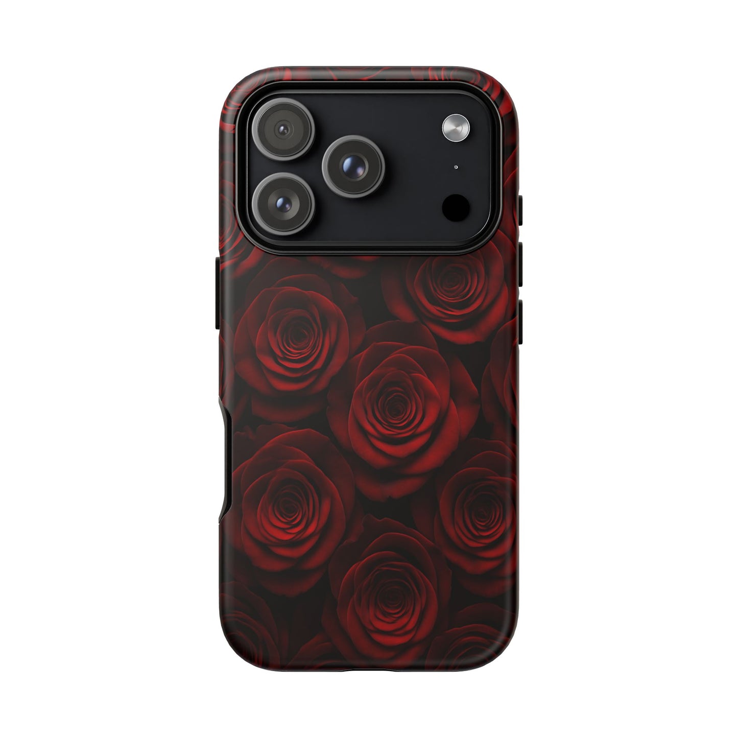 Dark Red Rose Phone Case – Gothic Floral Tough Case (iPhone, Samsung, Pixel)