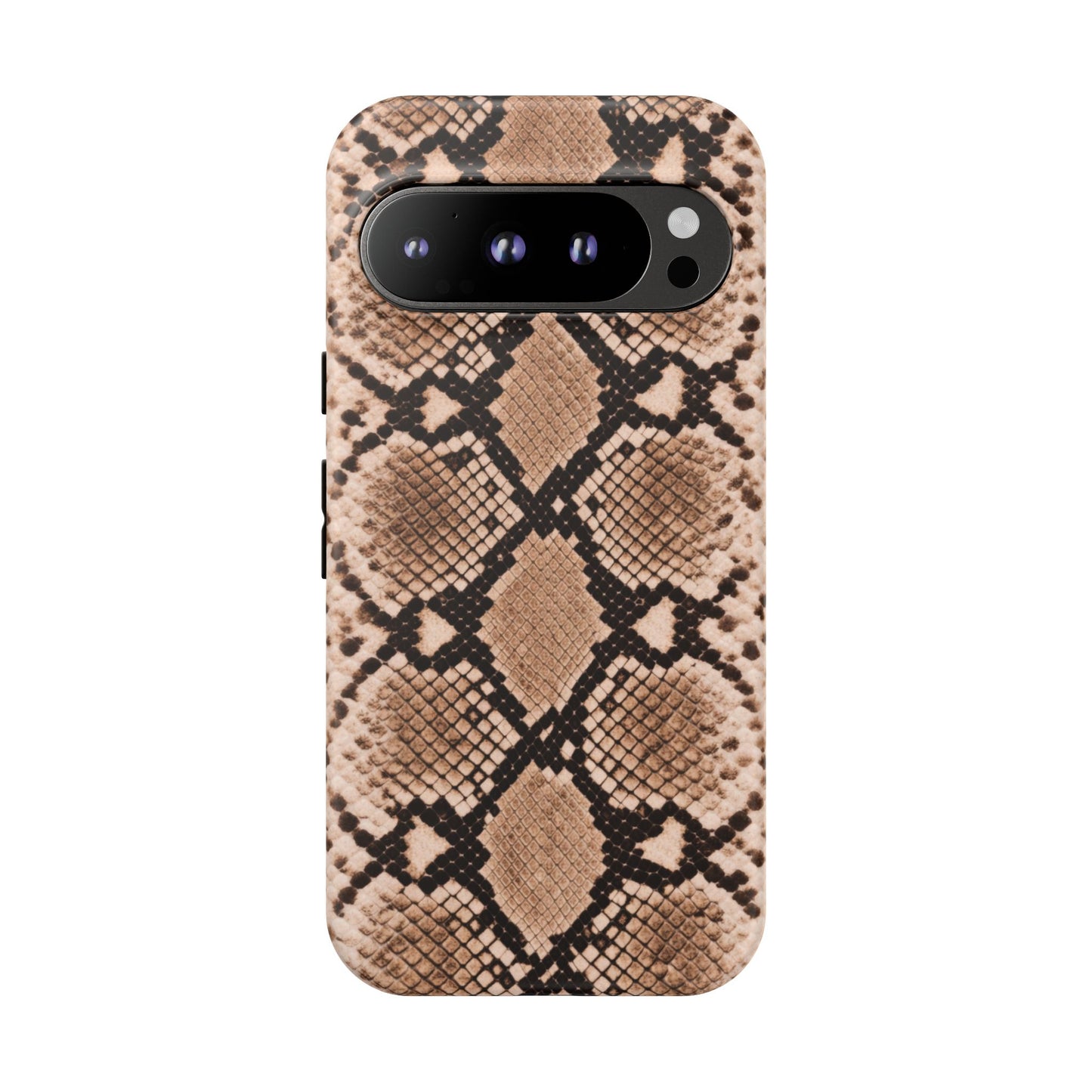 Snake Print Phone Case – Brown Python Pattern Slim Protective Cover for Iphone, Samsung Galaxy and Pixel