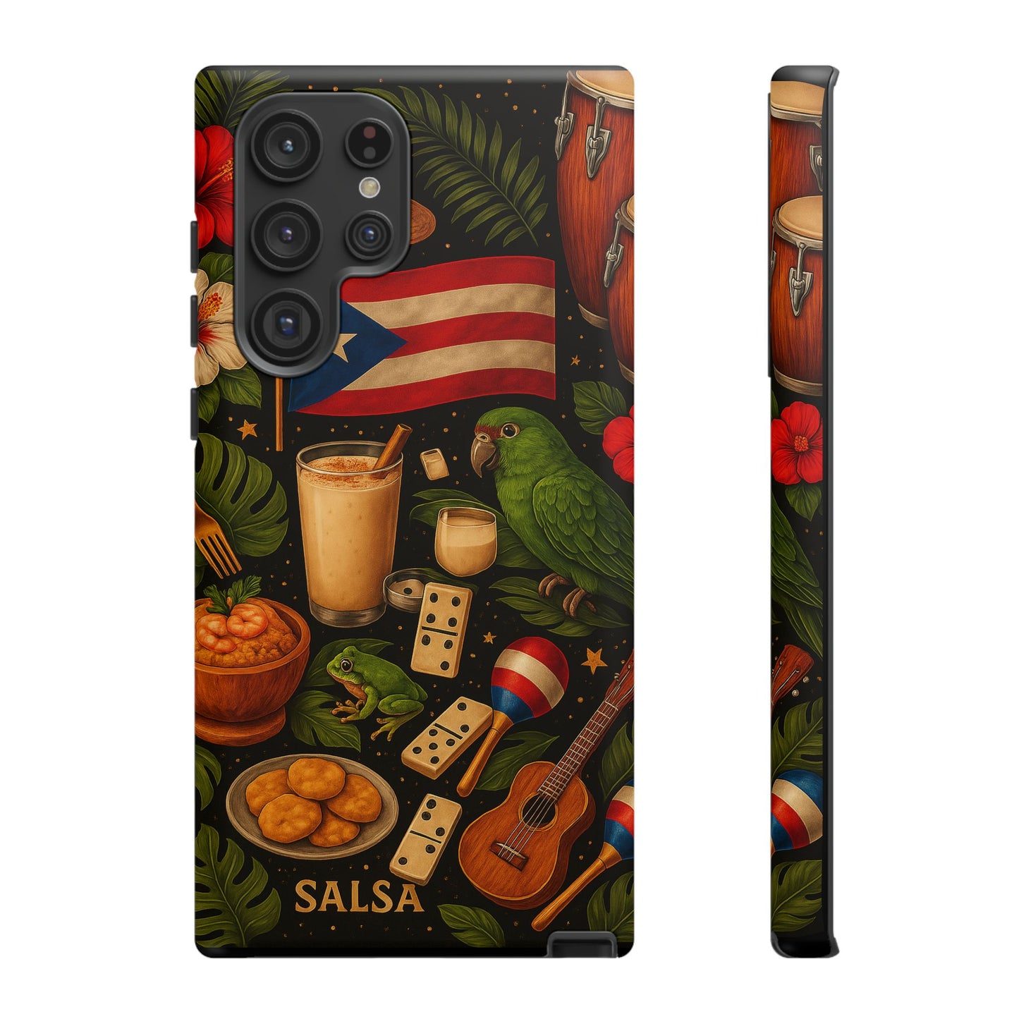 Puerto Rican Culture Phone Case | Boricua Icons Caribbean Aesthetic Tough Protective Case