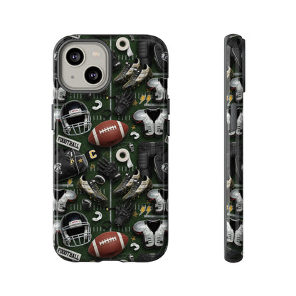 Football Pattern Phone Case – Sports Fan Tough Protective Game Day Case