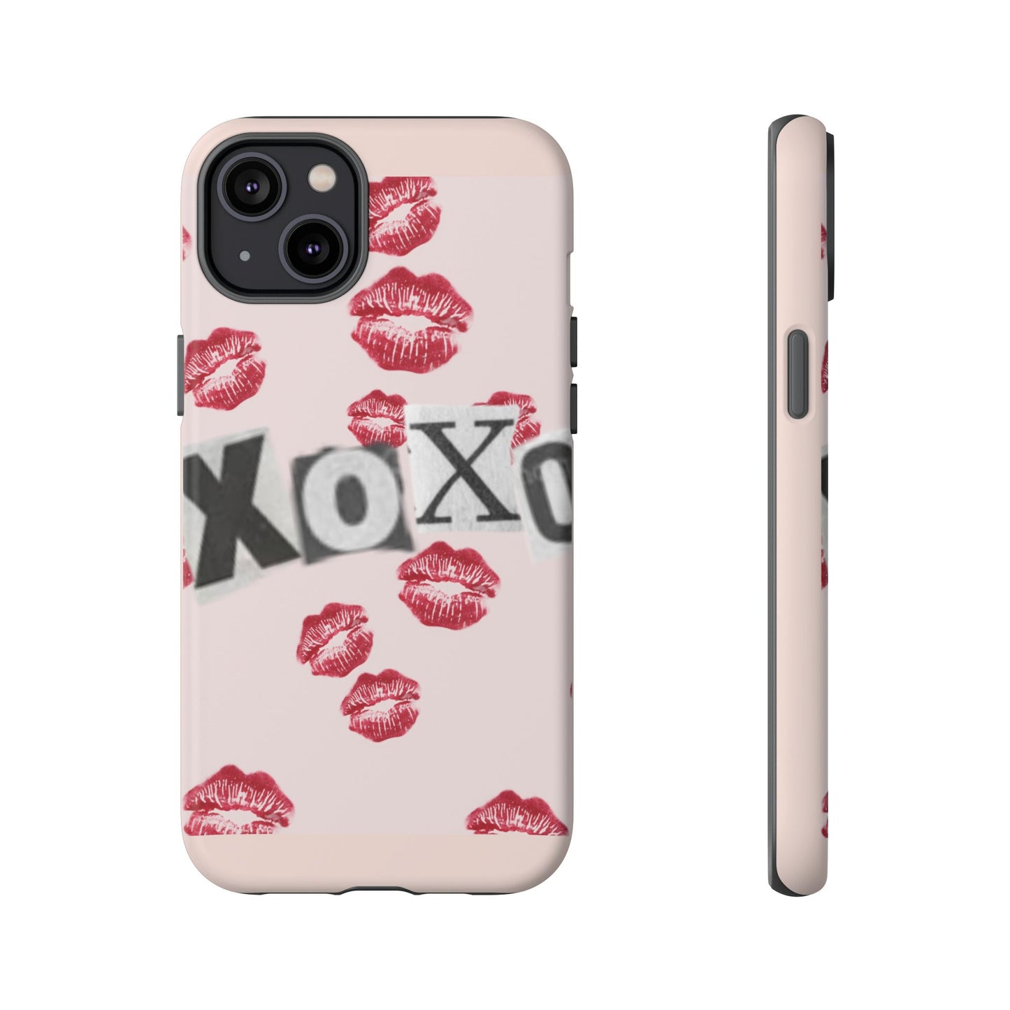 XOXO Kiss Print Phone Case | Coquette Valentine Aesthetic | Cute Pink Lipstick Kiss Tough Case for iPhone & Samsung