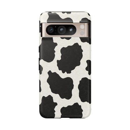 Black & White Cow Print Phone Case | Aesthetic Tough Protective Case