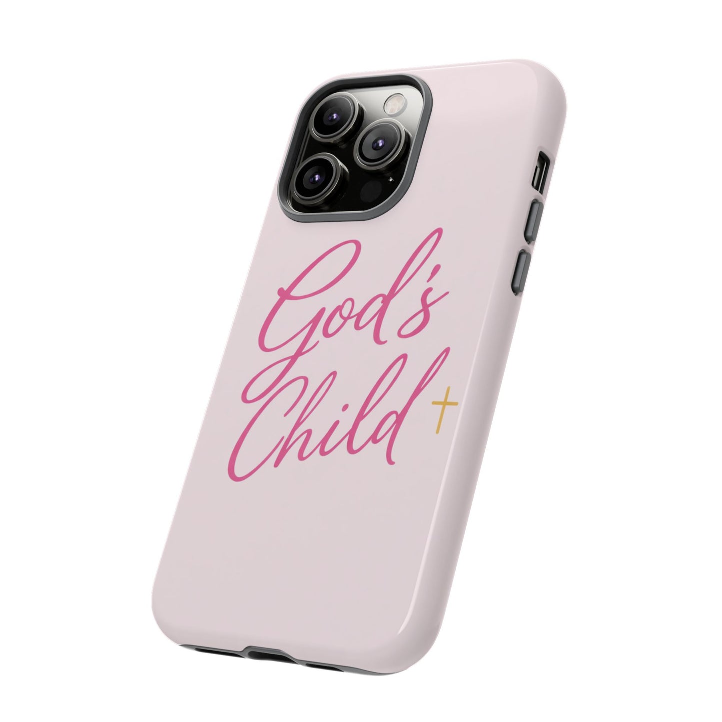 Gods Child Phone Case Christian Pink Aesthetic Tough iPhone Case