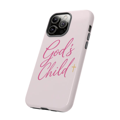 Gods Child Phone Case Christian Pink Aesthetic Tough iPhone Case