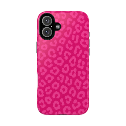 Hot Pink Leopard Phone Case – Bold Coquette Aesthetic Tough Case
