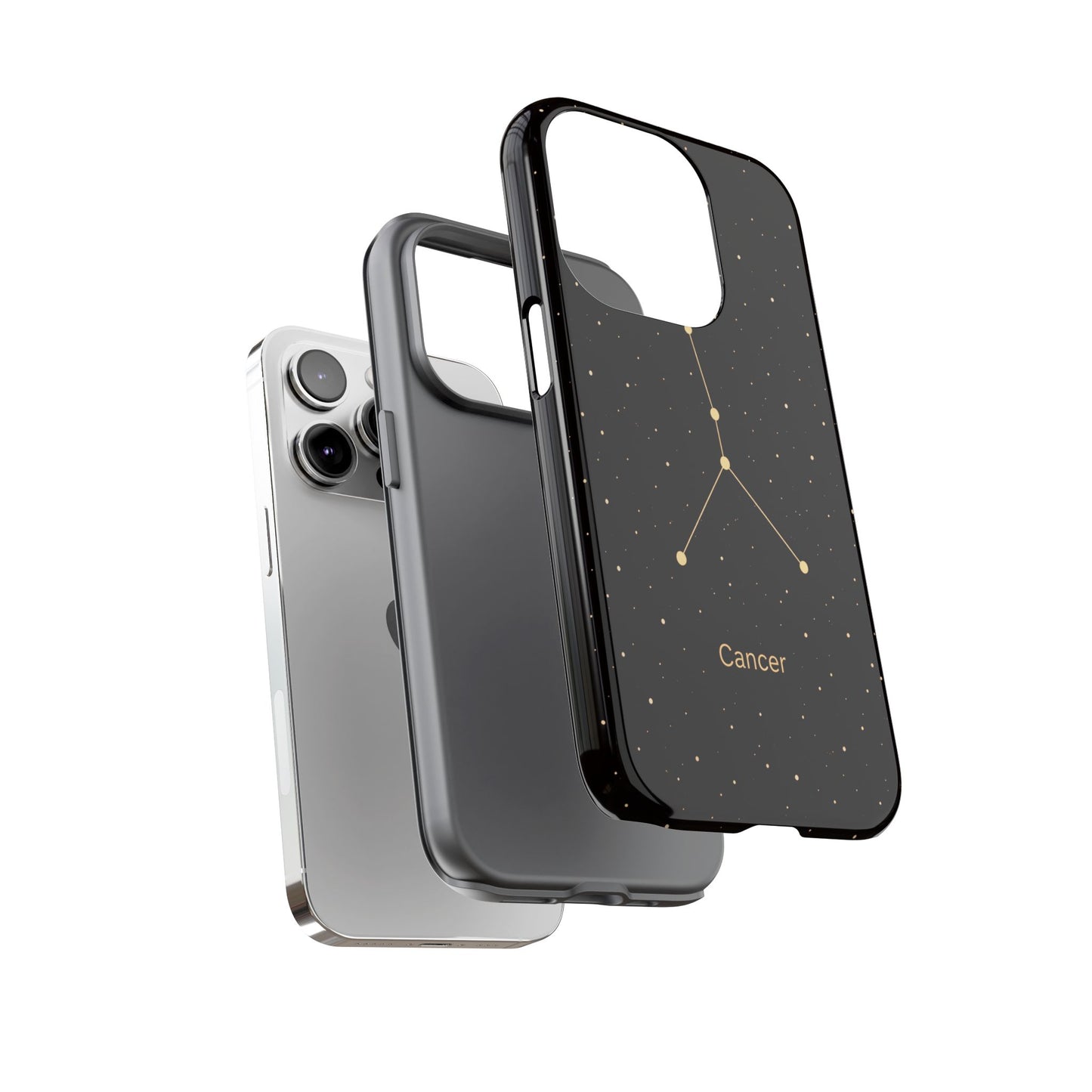 Cancer Zodiac Constellation Phone Case – Luxe Gold Celestial Cover