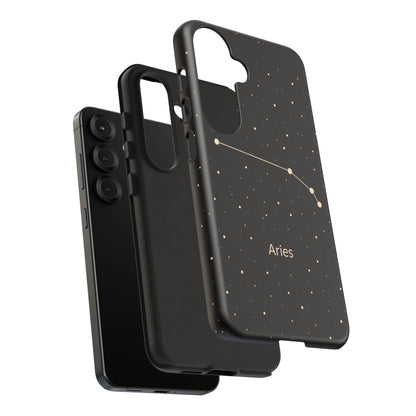 Aries Zodiac Constellation Phone Case – Luxe Gold Celestial Cover