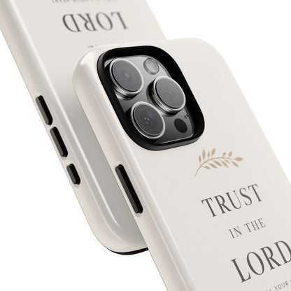 Proverbs 3:5 Christian Phone Case Trust in the Lord Minimalist Faith Cover