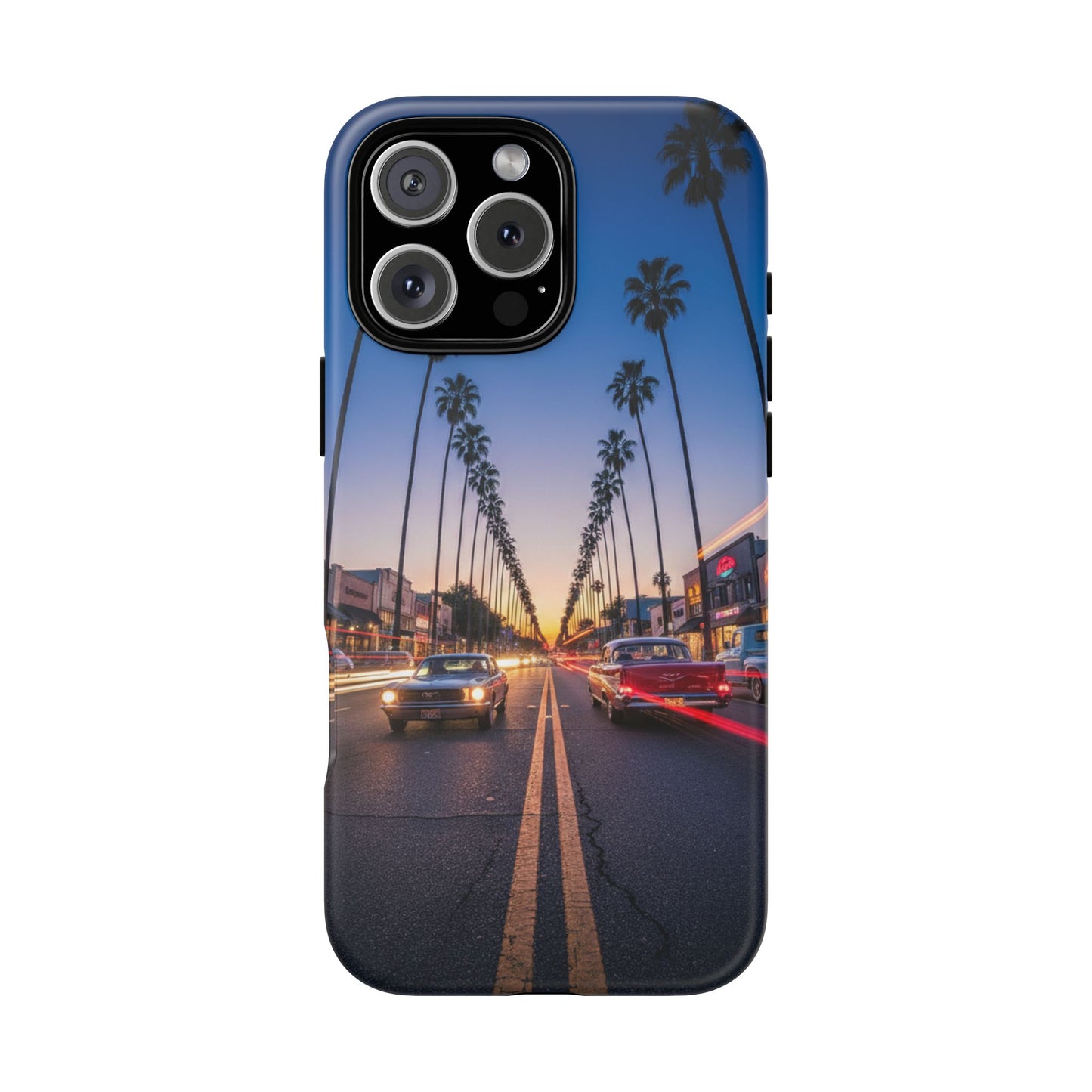 LA Sunset Boulevard Phone Case | Palm Tree Sunset Aesthetic | City Night Tough Case