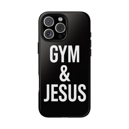 Gym & Jesus Phone Case Christian Faith Workout Gym Motivation Case
