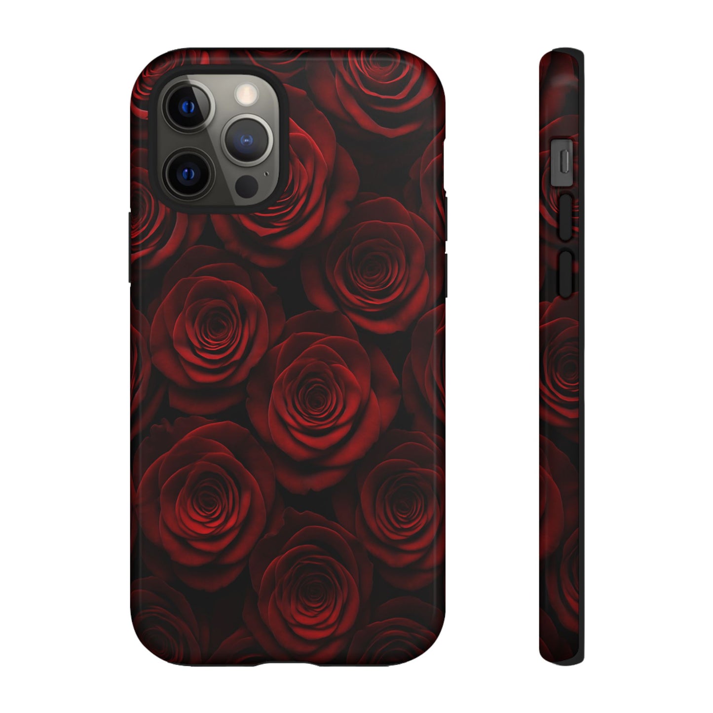 Dark Red Rose Phone Case – Gothic Floral Tough Case (iPhone, Samsung, Pixel)