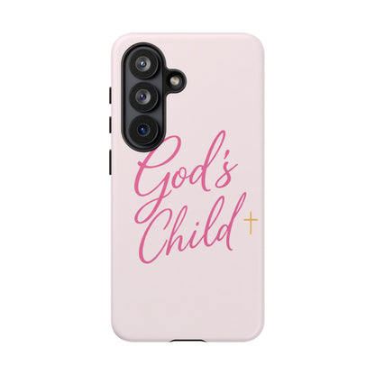 Gods Child Phone Case Christian Pink Aesthetic Tough iPhone Case