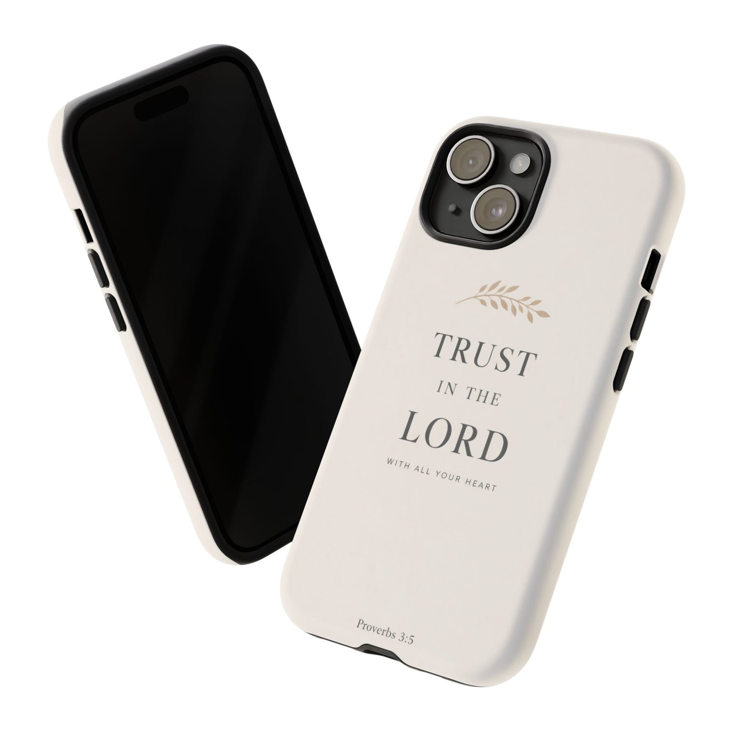 Proverbs 3:5 Christian Phone Case Trust in the Lord Minimalist Faith Cover