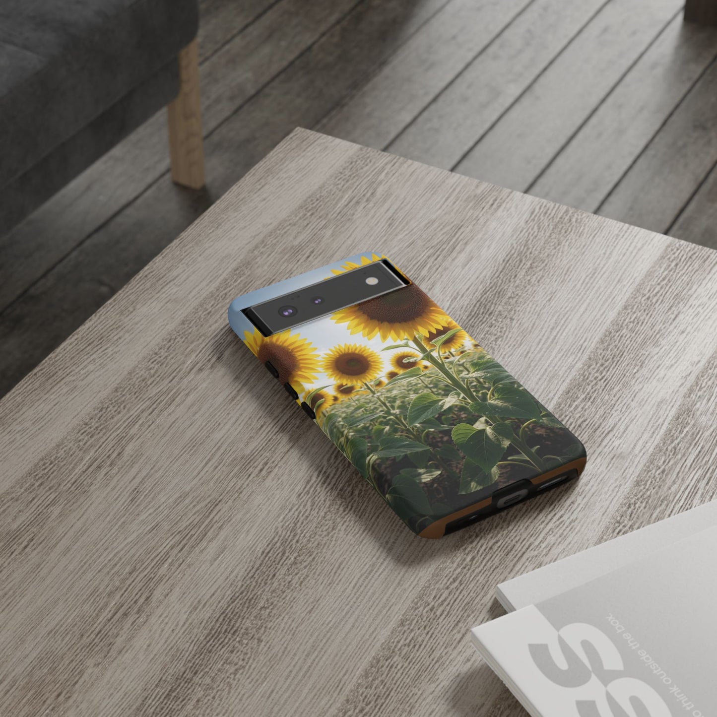 Sunflower Field Phone Case | Golden Hour Floral Aesthetic | Bright Summer Tough Case