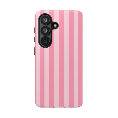 Pink Stripe Phone Case – Pastel Coquette Aesthetic Tough Protective Case