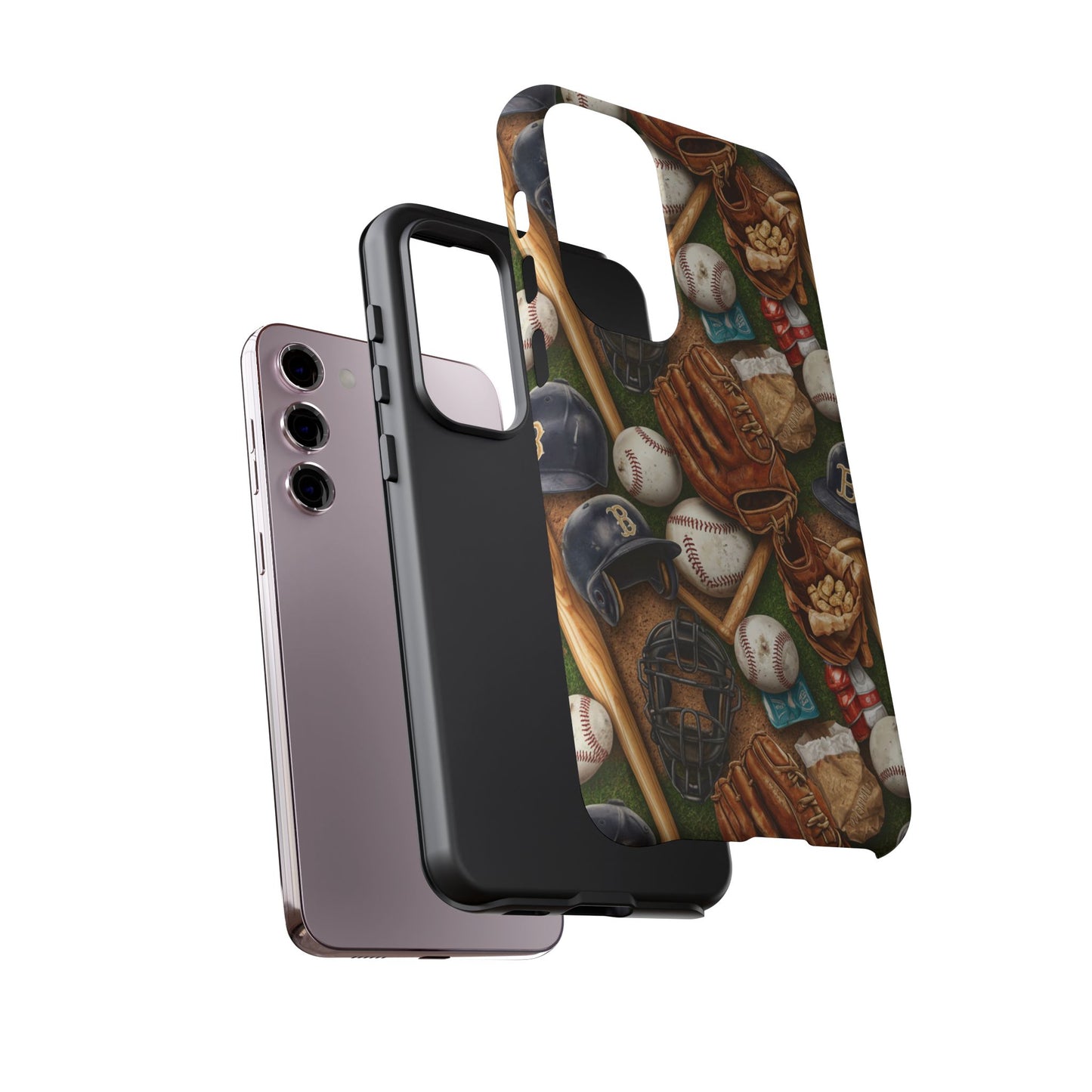 Baseball Gear Collage Phone Case – Vintage Baseball Equipment Sports Tough Case