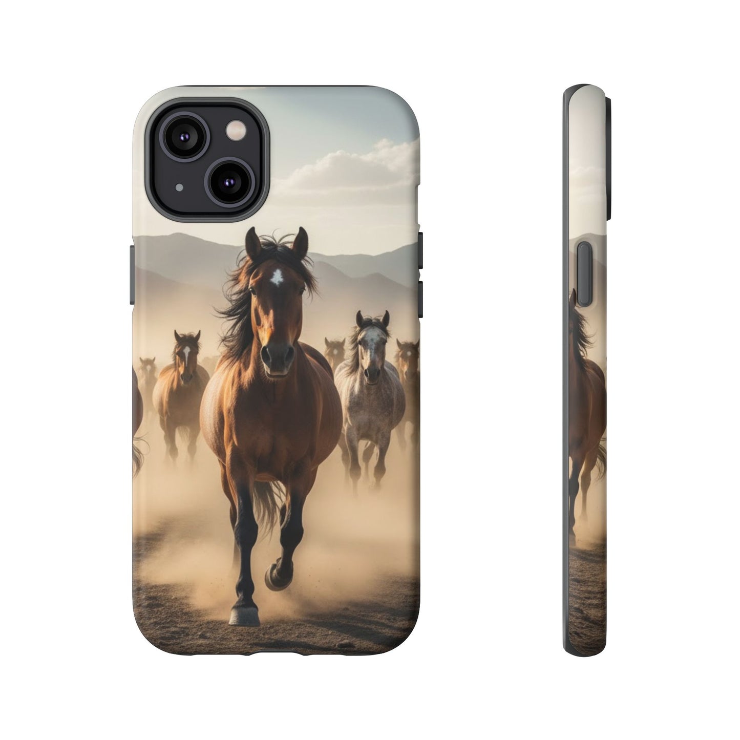 Running Horses Phone Case | Wild Mustang Herd Tough Protective Cover