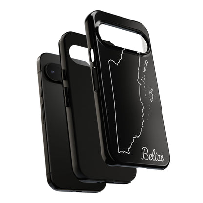 Belize Outline Phone Case – Minimal Country Map Tough Case (iPhone, Samsung, Pixel)
