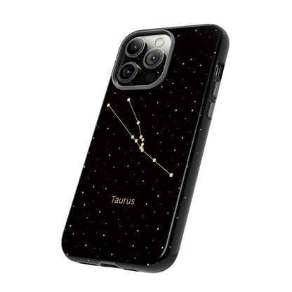 Taurus Zodiac Constellation Phone Case – Luxe Gold Celestial Cover