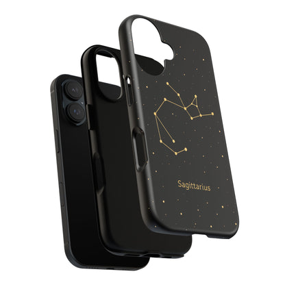 Sagittarius Zodiac Constellation Phone Case – Luxe Gold Celestial Cover