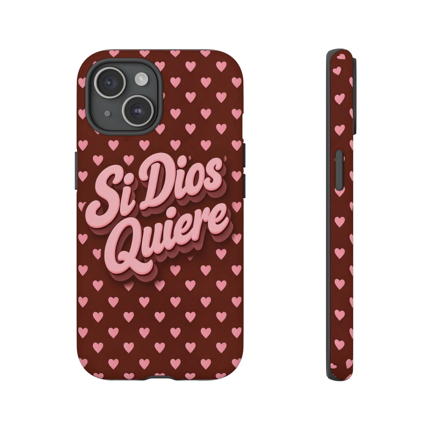 Si Dios Quiere Phone Case Latina Aesthetic Pink Hearts iPhone Samsung