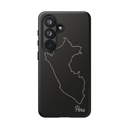 Peru Outline Phone Case – Minimal Country Map Tough Case (iPhone, Samsung, Pixel)
