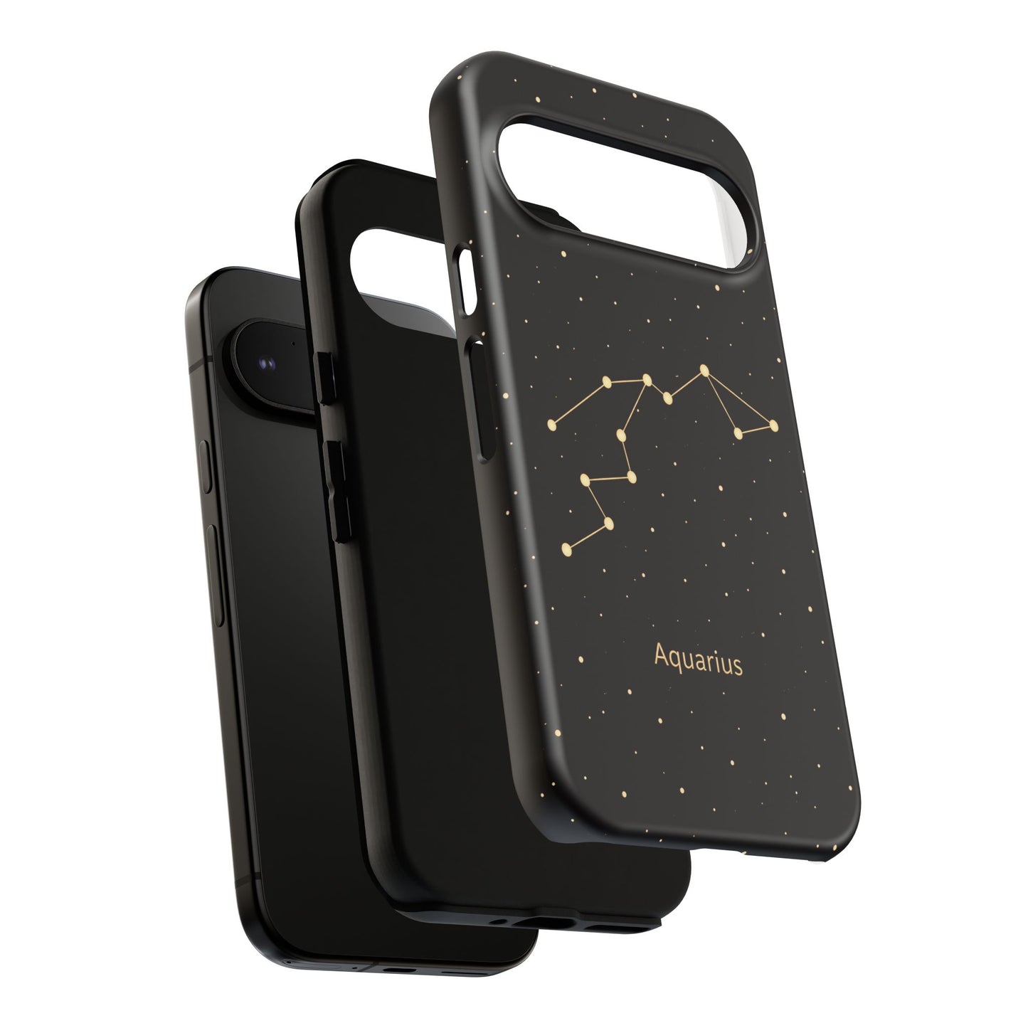 Aquarius Zodiac Constellation Phone Case – Luxe Gold Celestial Cover