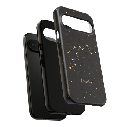 Aquarius Zodiac Constellation Phone Case – Luxe Gold Celestial Cover