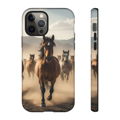 Running Horses Phone Case | Wild Mustang Herd Tough Protective Cover