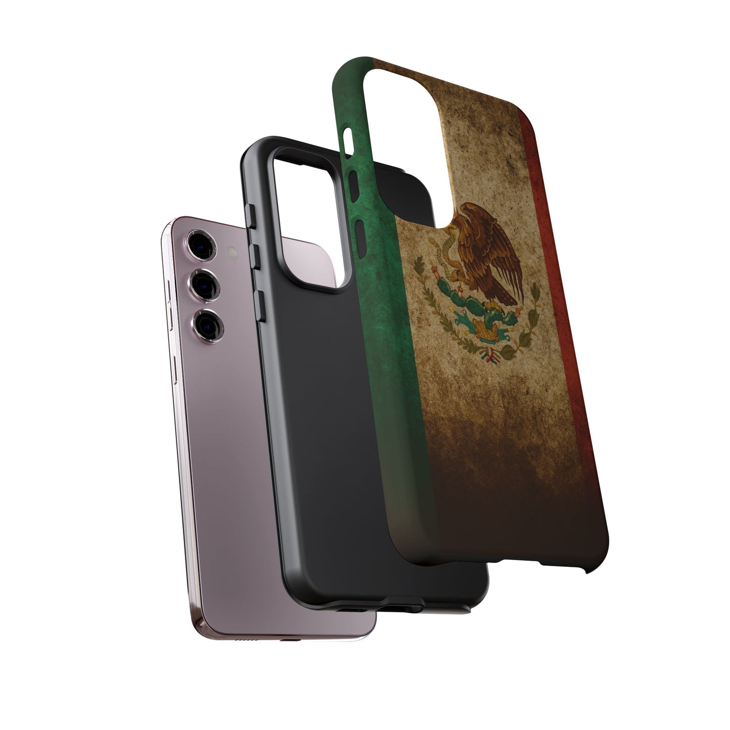 Vintage Mexico Flag Phone Case – Mexican Pride Grunge Flag Aesthetic Tough Case