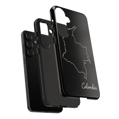 Colombia Outline Phone Case – Minimal Country Map Tough Case (iPhone, Samsung, Pixel)