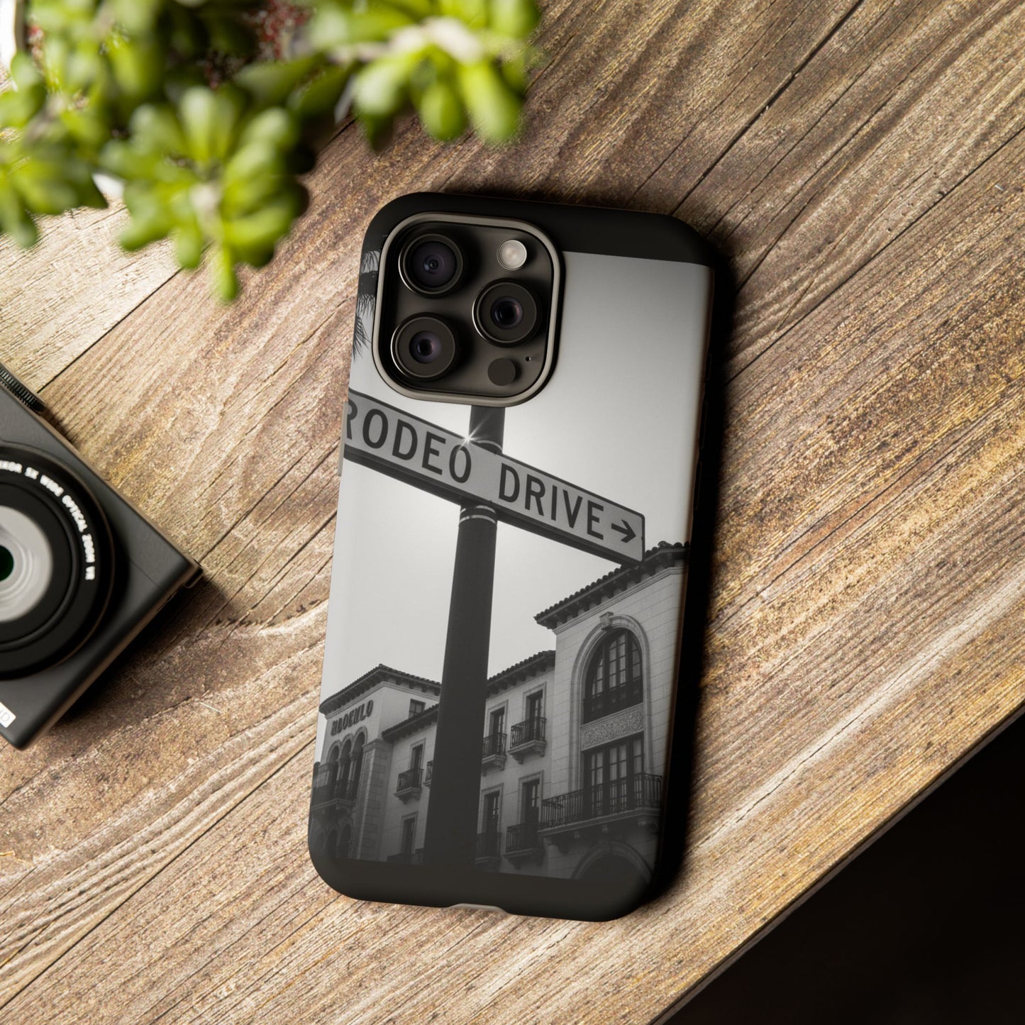Rodeo Drive Phone Case | Los Angeles Aesthetic Black & White Photography | Luxury LA Street Tough Case for iPhone & Samsung