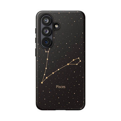 Pisces Zodiac Constellation Phone Case – Luxe Gold Celestial Cover