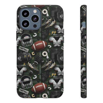 Football Pattern Phone Case – Sports Fan Tough Protective Game Day Case