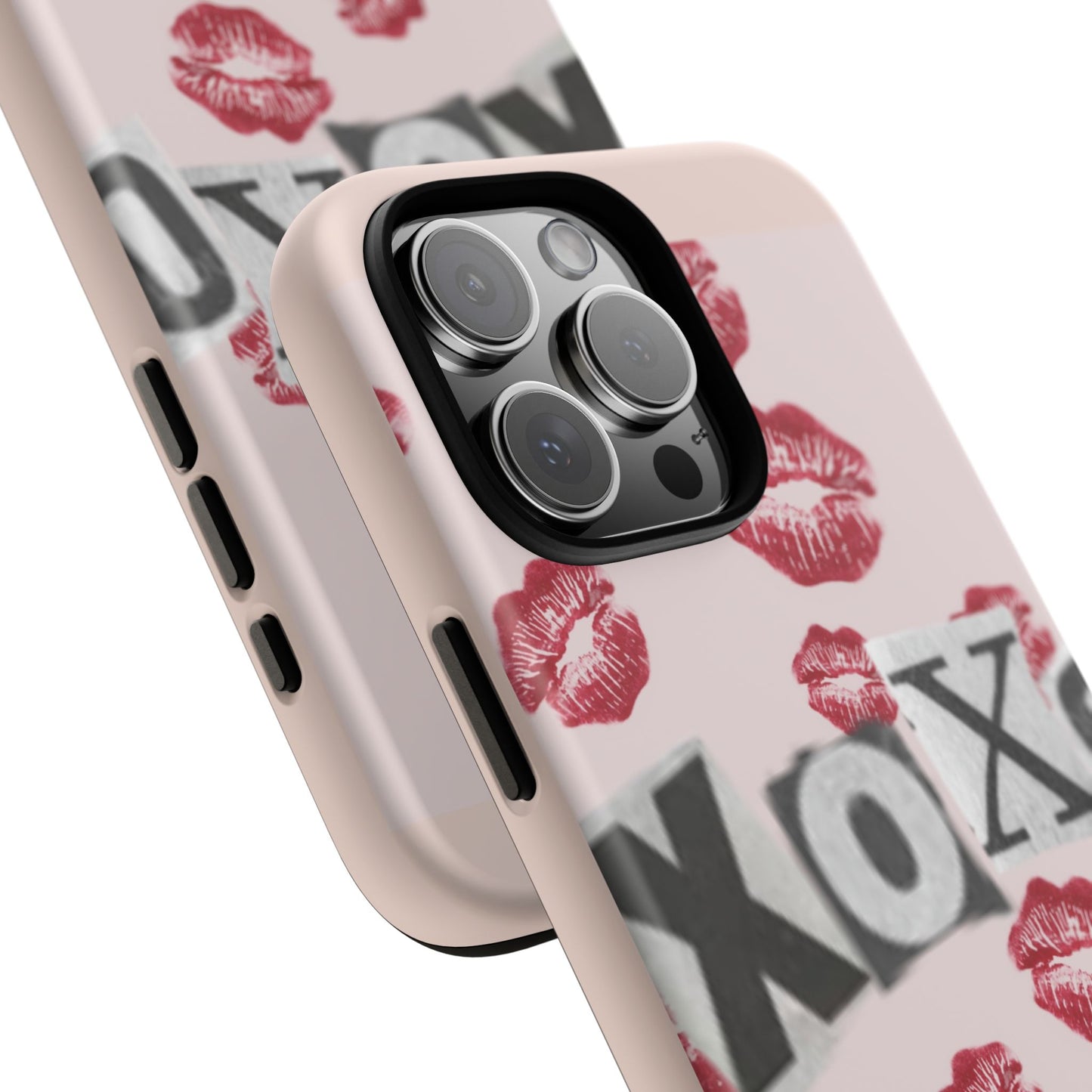 XOXO Kiss Print Phone Case | Coquette Valentine Aesthetic | Cute Pink Lipstick Kiss Tough Case for iPhone & Samsung