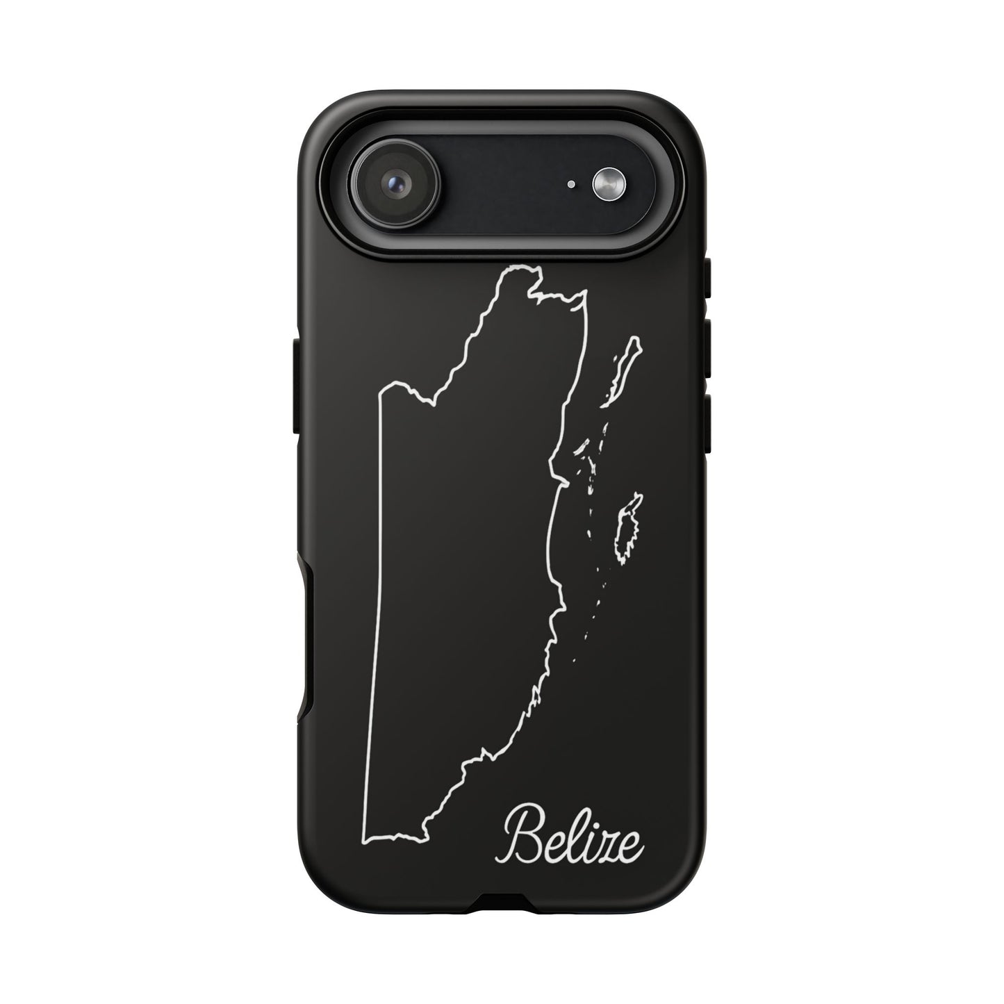 Belize Outline Phone Case – Minimal Country Map Tough Case (iPhone, Samsung, Pixel)