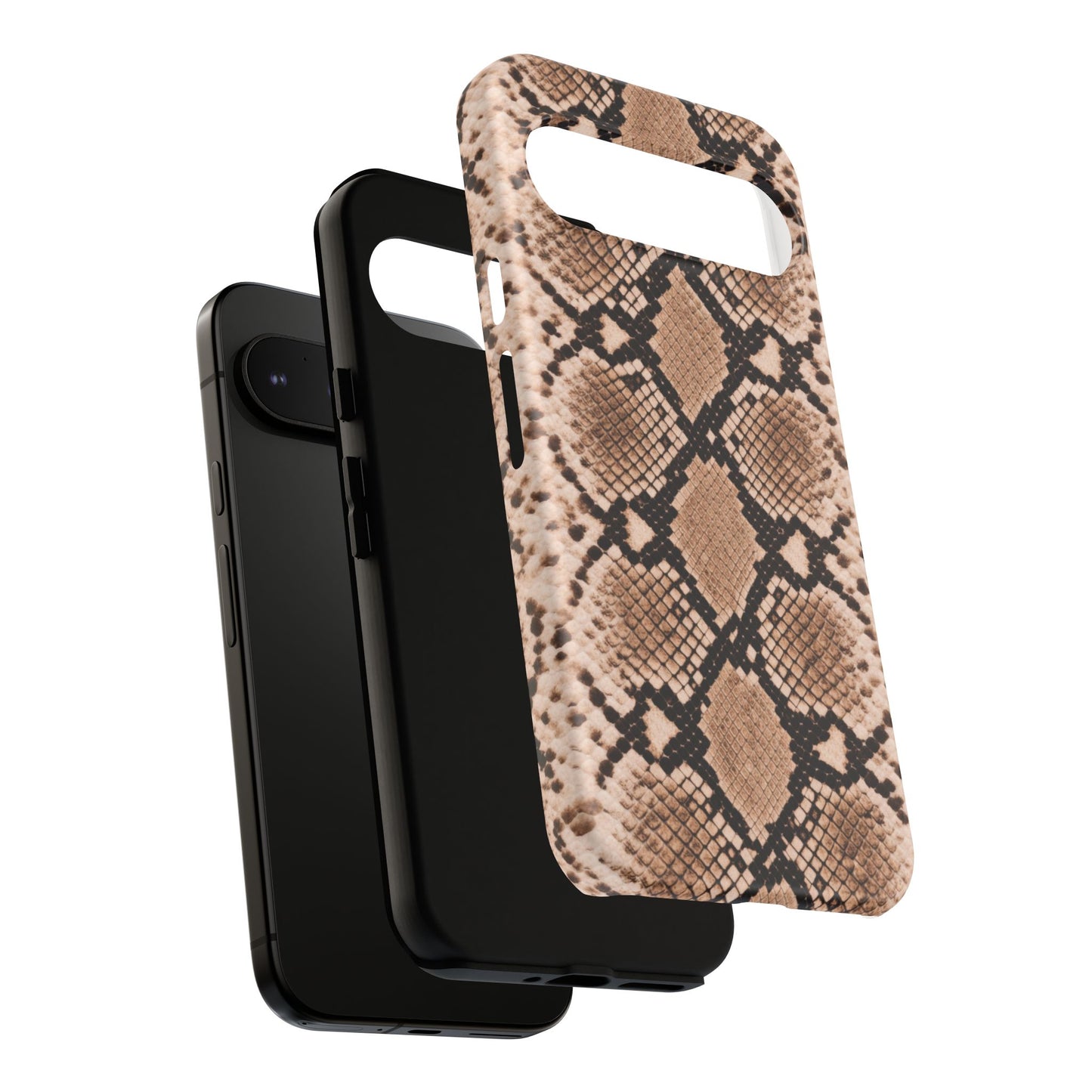 Snake Print Phone Case – Brown Python Pattern Slim Protective Cover for Iphone, Samsung Galaxy and Pixel