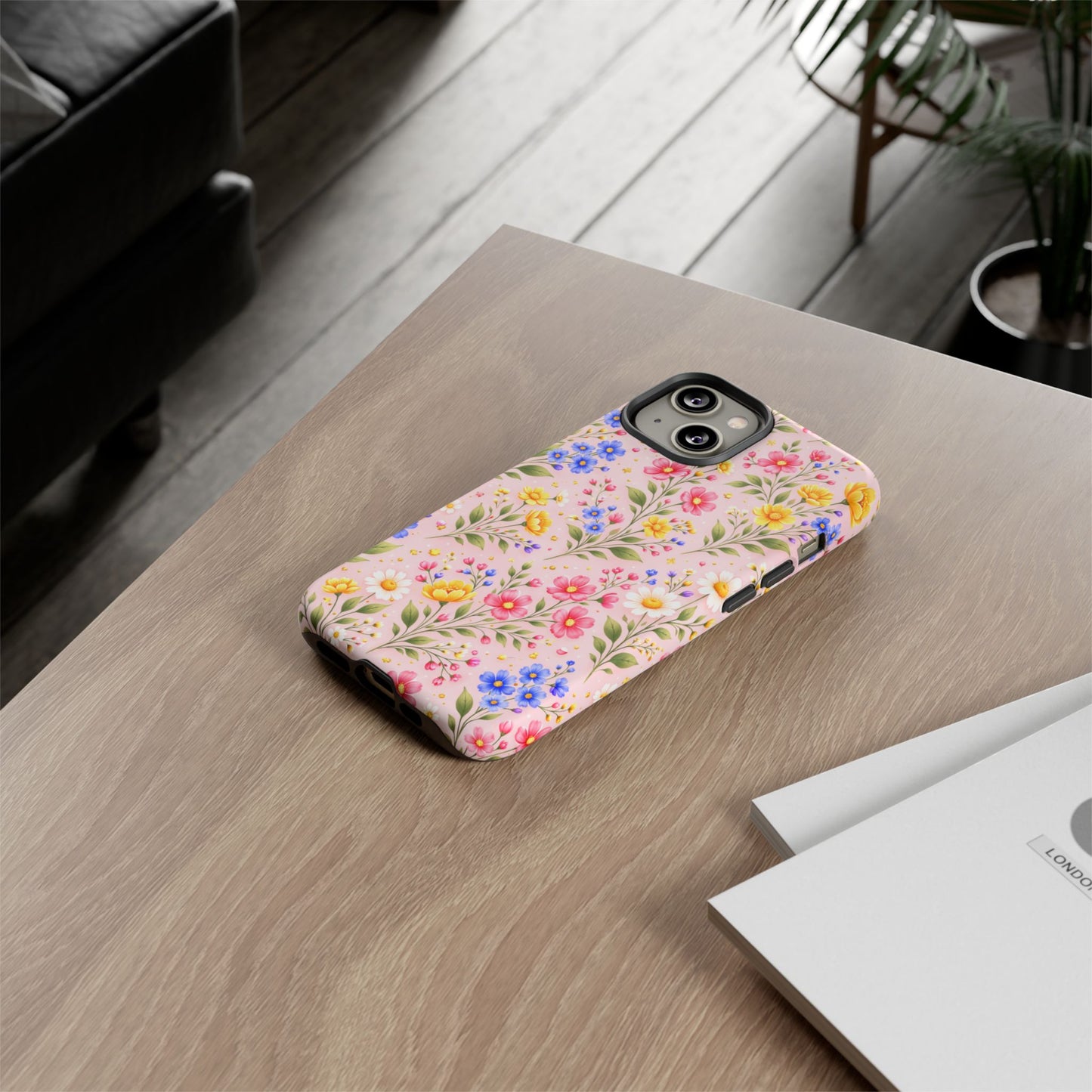 Wildflower Floral Phone Case Vintage Spring Meadow Tough Cover