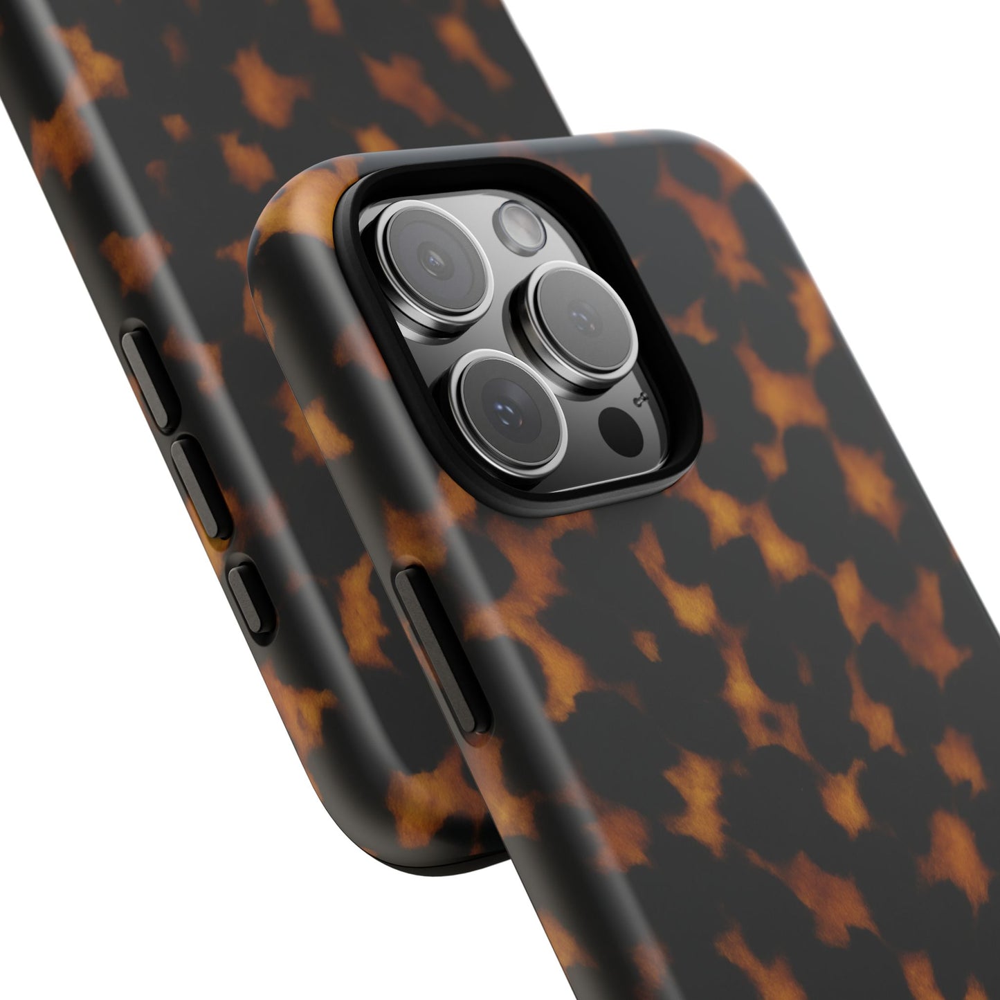 Tortoiseshell Pattern Tough Phone Case | Classic Leopard-Style Protective Cover